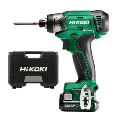 Afbeeldingen van HIKOKI Accu slagschroevendraaier 1/4" WH12DAWFZ 12V 110Nm 2x 12V 2,5Ah in kunststof koffer