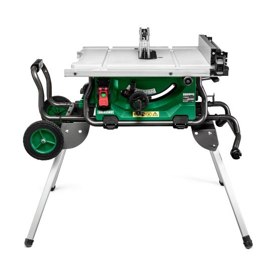 Afbeeldingen van HIKOKI Accu zaagtafel C3610DRJW4WZ 36V BL 255MM zaagcapaciteit 79MM MV EXCLUSIVE inclusief onderstel 376510