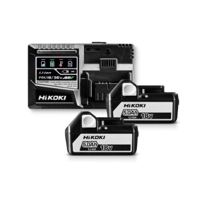 Afbeeldingen van HIKOKI Boosterpack 18V UC18YSL3WGZ bevat snellader UC18YSL3 en 2x BSL1850C