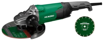 Afbeeldingen van HIKOKI Haakse slijper G23SW2W7Z 230V 2200W 230MM dodemans schakelaar inclusief diamantblad in doos