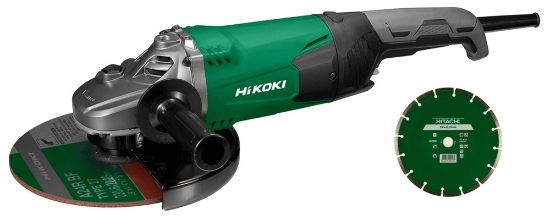 Afbeeldingen van HIKOKI Haakse slijper G23SW2W7Z 230V 2200W 230MM dodemans schakelaar inclusief diamantblad in doos