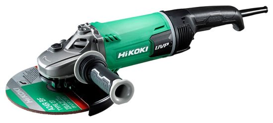Afbeeldingen van HIKOKI Haakse slijper G23UDY2WKZ 230V 2600W 230MM dodemans schakelaar UVP LVH in doos