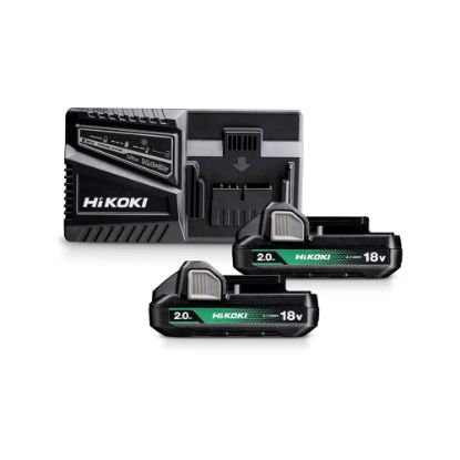 Afbeeldingen van HIKOKI Powerpack 18V UC18YFSLWFZ bevat lader UC18YFSL en 2x BSL1820M