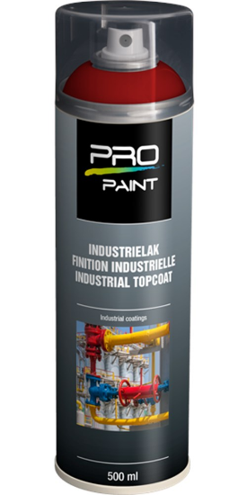 Afbeeldingen van PRO-PAINT Industrie lak / deklaag vuurrood RAL3000 HG 500ML