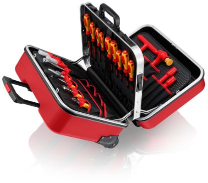 Afbeeldingen van KNIPEX Gereedschapskoffer elektro BIG TWIN MOVE RED