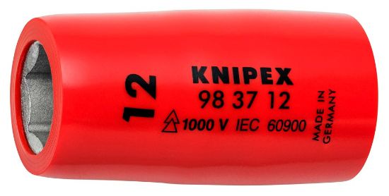 Afbeeldingen van KNIPEX Inzetsteeksleutel ⅜" 983712 DIN60900 12MM