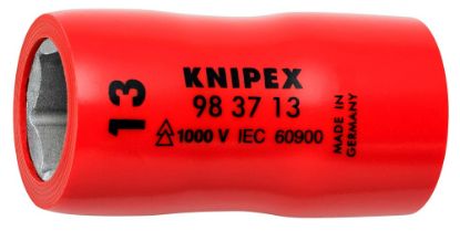 Afbeeldingen van KNIPEX Inzetsteeksleutel ⅜" 983713 DIN60900 13MM
