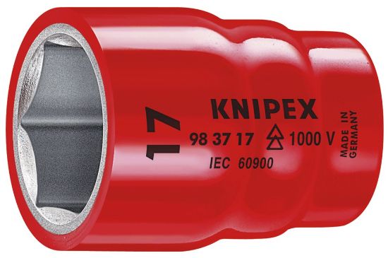 Afbeeldingen van KNIPEX Inzetsteeksleutel ⅜" 983719 DIN60900 19MM
