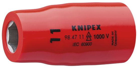 Afbeeldingen van KNIPEX Inzetsteeksleutel ½" 984711 DIN60900 11MM