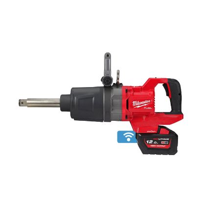Afbeeldingen van MILWAUKEE Accu slagmoersleutel 1" M18ONEFHIWF1D-12C ONE-KEY D-greep met frictiering en verlengde as (150MM)