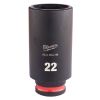Afbeeldingen van MILWAUKEE Dop SHOCKWAVE ⅜" lang 22MM