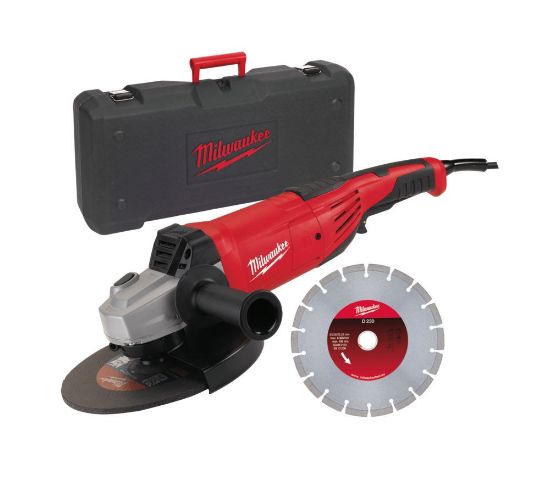Afbeeldingen van MILWAUKEE Haakse slijper AG22-230 diamantset 230MM 2200W koffer diamantschijf