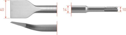 Afbeeldingen van ROTEC Spadebeitel SDS-Plus gebogen 40X250MM