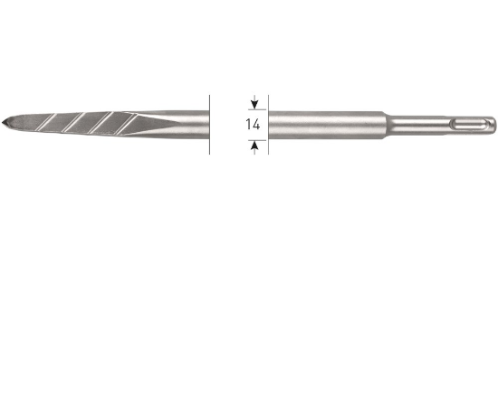 Afbeeldingen van ROTEC Puntbeitel SDS-Plus V-Breaker 250MM