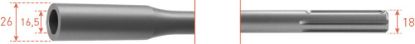 Afbeeldingen van ROTEC Aardpenadapter SDS-Max 16,5X26MM