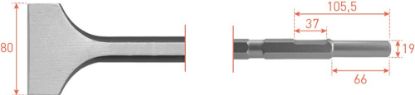 Afbeeldingen van ROTEC Spadebeitel zeskant 21/19X61MM 80X300MM