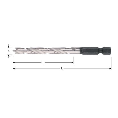 Afbeeldingen van ROTEC Houtspiraalboor met bitschacht E6,3 8X55X90MM