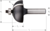Afbeeldingen van ROTEC Halfholprofielfrees HM lager SILVER S=8MM 28,5MM