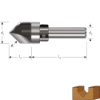 Afbeeldingen van ROTEC V-Groeffrees HM 90° GOLD S=8MM lager 12MM