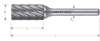 Afbeeldingen van ROTEC Stiftfrees HM model AZ9 INOX-vertand 6X18X50X6MM 