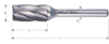 Afbeeldingen van ROTEC Stiftfrees HM model BZ1 ALU-vertand 9,6X19X64X6MM 