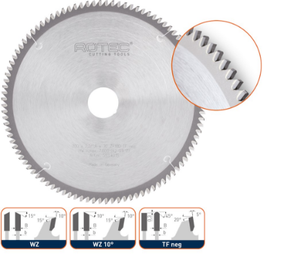 Afbeeldingen van ROTEC Kozijn- en glaslattenzaagblad HM 160X2,2X20MM Z=48 WZ