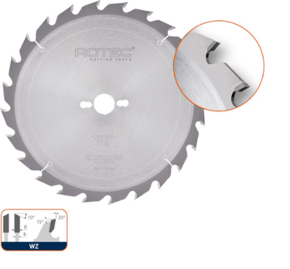 Afbeeldingen van ROTEC Schulpzaagblad HM zonder anti-terugslag 250X3,2X30MM Z=24 WZ