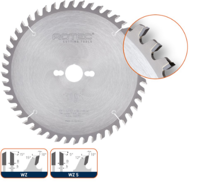 Afbeeldingen van ROTEC Schulp- en afkortzaagblad HM 232X3,2X30MM Z=24 WZ