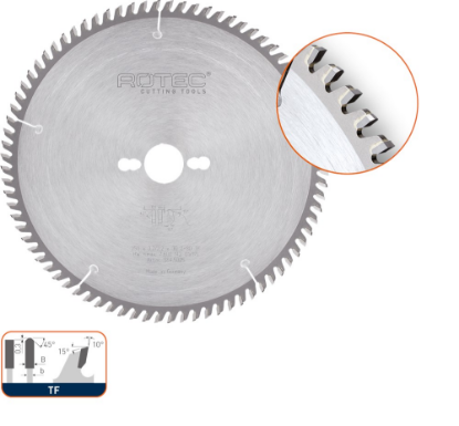 Afbeeldingen van ROTEC Formaatzaagblad HM Trapezium/Vlak 160X2,2X20MM Z=48 TF