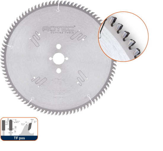 Afbeeldingen van ROTEC Zaagblad HM voor NF-metalen 600X4,6X30MM Z=140 TF pos