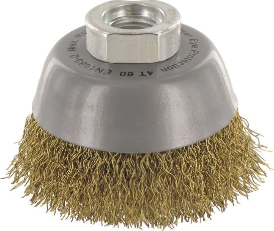 Afbeeldingen van ROTEC Komborstel gegolfd messingdraad M14 60X0,3MM