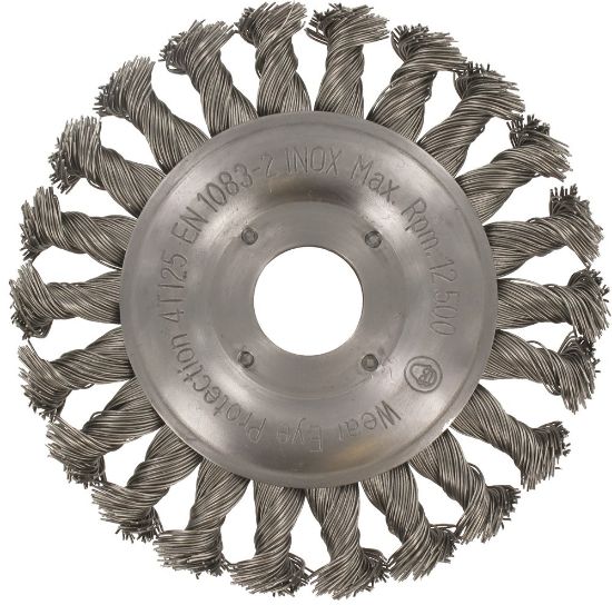 Afbeeldingen van ROTEC Rondborstel getordeerd RVS-draad 22,22MM 180X0,5MM