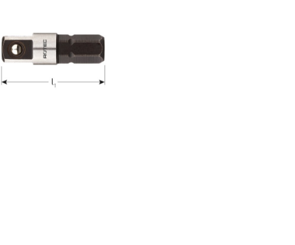 Afbeeldingen van ROTEC Adapter C6,3 > vierkant ¼" met kogel 25MM 