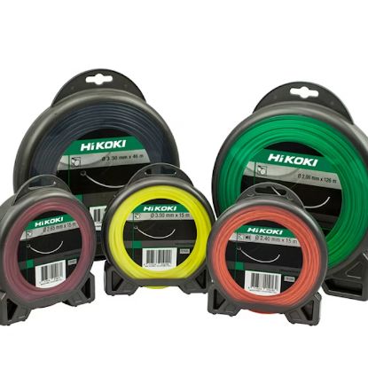 Afbeeldingen van HIKOKI Maaidraad geluidsarm 3,3MM zwart 46M 781054