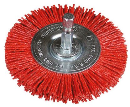 Afbeeldingen van HIKOKI Rondborstel 75MM ¼" zeskant slijpnylon grof 751328