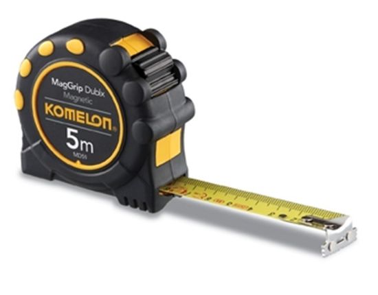 Afbeeldingen van KOMELON Rolmaat MagGrip Dublx 5M 19MM staal/nylon