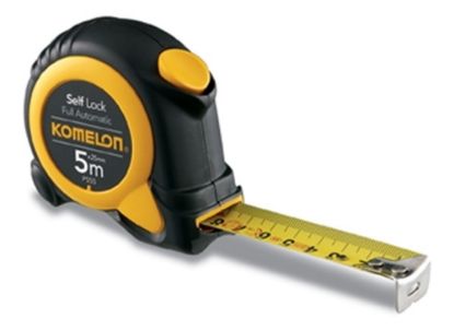 Afbeeldingen van KOMELON Rolmaat Self-Lock 5M 19MM staal/nylon gecoate band in ABS/rubber kast