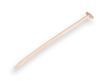Afbeeldingen van Schopsteel import essen gebogen gewaxt 110CM