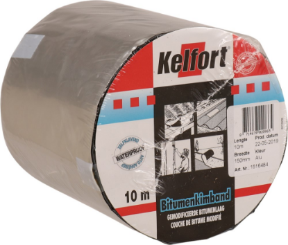 Afbeeldingen van KELFORT Bitumenkimband 150MM aluminium kleur 10M