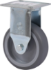 Afbeeldingen van KELFORT Bokwiel EV blauw/grijs rubber 75MM met glijlager 60kg