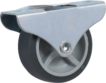 Afbeeldingen van KELFORT Bokwiel EV grijs rubber 50MM met glijlager 50kg
