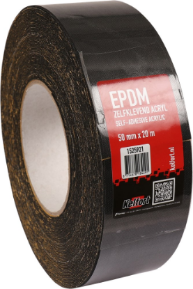 Afbeeldingen van KELFORT EPDM folie zwart zelfklevend-acryl 50CM 20M