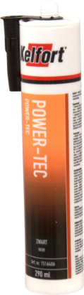 Afbeeldingen van KELFORT Lijmkit MS-polymeer PowerTEC zwart 290ML