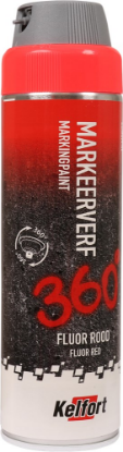 Afbeeldingen van KELFORT Markeerverf fluor 360° rood 500ML