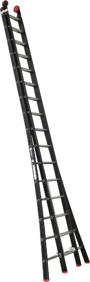 Afbeeldingen van KELFORT Opsteekladder ALU zwart 2X16 7,25M