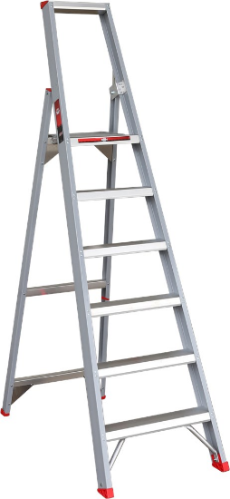 Afbeeldingen van KELFORT Plateautrap enkel oploopbaar 6 treden 142CM
