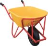 Afbeeldingen van KELFORT Stratenmakers kruiwagen HDPE geel 85L
