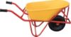 Afbeeldingen van KELFORT Stratenmakers kruiwagen HDPE geel 85L