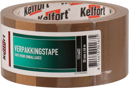Afbeeldingen van KELFORT Verpakkingstape bruin 50MM 66M