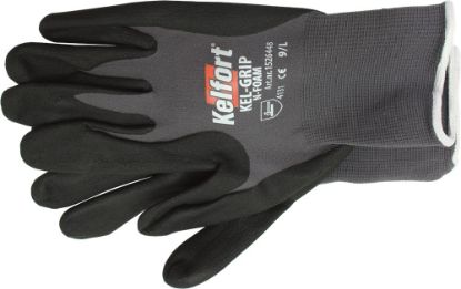 Afbeeldingen van KELFORT Werkhandschoen KEL-GRIP N-FOAM zwart/grijs EN388
